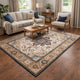 Hano 6x9 Large Area Rug | Vintage Blue Gold Bohemian Persian Style