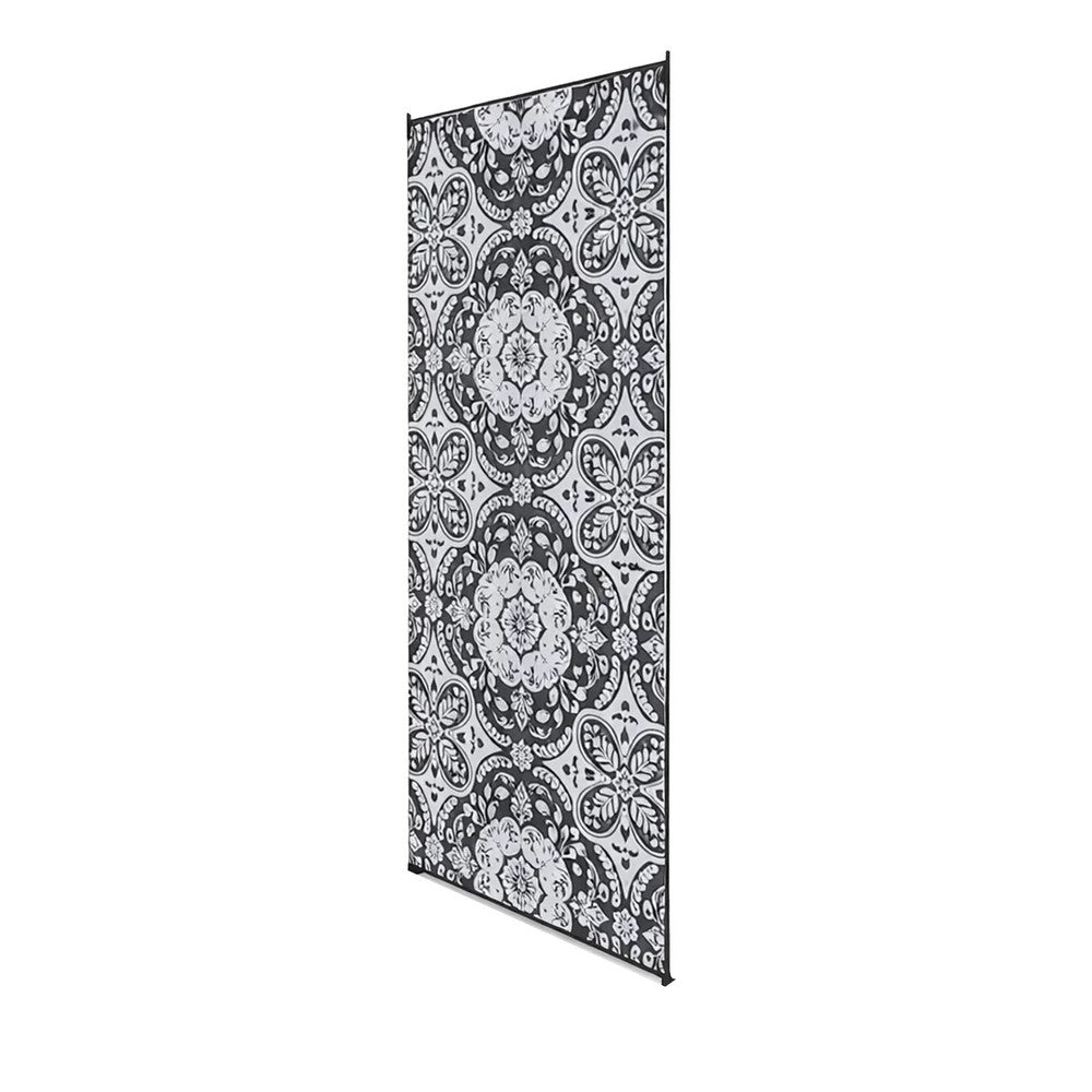 9x18 Outdoor Rug | Camping & Picnic Reversible Rug in a Bag | Gray White