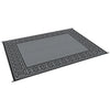 9x12 Extra Large Area Rug | Reversible Plastic Straw Design | Black Gray