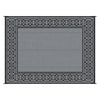 9x12 Extra Large Area Rug | Reversible Plastic Straw Design | Black Gray