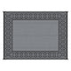 9x12 Extra Large Area Rug | Reversible Plastic Straw Design | Black Gray
