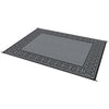 9x12 Extra Large Area Rug | Reversible Plastic Straw Design | Black Gray