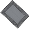 9x12 Extra Large Area Rug | Reversible Plastic Straw Design | Black Gray