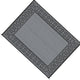 9x12 Extra Large Area Rug | Reversible Plastic Straw Design | Black Gray