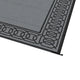 9x12 Extra Large Area Rug | Reversible Plastic Straw Design | Black Gray