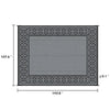 9x12 Extra Large Area Rug | Reversible Plastic Straw Design | Black Gray