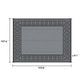 9x12 Extra Large Area Rug | Reversible Plastic Straw Design | Black Gray