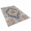 5x7 Medium Area Rug | Vintage Blue Yellow Persian Floral Pattern