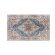 5x7 Medium Area Rug | Vintage Blue Yellow Persian Floral Pattern
