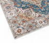 5x7 Medium Area Rug | Vintage Blue Yellow Persian Floral Pattern