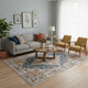 5x7 Medium Area Rug | Vintage Blue Yellow Persian Floral Pattern