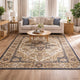 Hano 5x7 Medium Area Rug | Vintage Blue Gold Bohemian Persian Style
