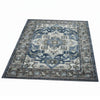5x7 Medium Area Rug | Blue & Brown Bohemian Vintage Floral Pattern