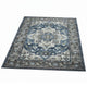 5x7 Medium Area Rug | Blue & Brown Bohemian Vintage Floral Pattern