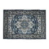 5x7 Medium Area Rug | Blue & Brown Bohemian Vintage Floral Pattern