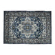 5x7 Medium Area Rug | Blue & Brown Bohemian Vintage Floral Pattern