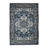 5x7 Medium Area Rug | Blue & Brown Bohemian Vintage Floral Pattern