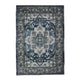 5x7 Medium Area Rug | Blue & Brown Bohemian Vintage Floral Pattern