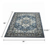 5x7 Medium Area Rug | Blue & Brown Bohemian Vintage Floral Pattern