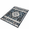 Jena 5x7 Medium Area Rug | Persian Geometric Design | Black Blue