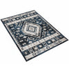 Jena 5x7 Medium Area Rug | Persian Geometric Design | Black Blue