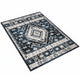 Jena 5x7 Medium Area Rug | Persian Geometric Design | Black Blue