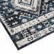 Jena 5x7 Medium Area Rug | Persian Geometric Design | Black Blue