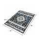 Jena 5x7 Medium Area Rug | Persian Geometric Design | Black Blue