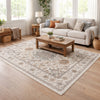 5x7 Medium Area Rug | Orange Yellow Vintage Persian Floral Pattern