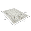 6x9 Medium Area Rug | Light Khaki & Beige Vintage Floral Patterns