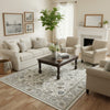 6x9 Medium Area Rug | Light Khaki & Beige Vintage Floral Patterns