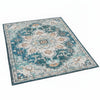 5x7 Retro Medium Area Rug | Beige Blue Vintage Persian Floral Pattern