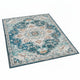 5x7 Retro Medium Area Rug | Beige Blue Vintage Persian Floral Pattern