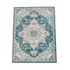 5x7 Retro Medium Area Rug | Beige Blue Vintage Persian Floral Pattern