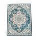 5x7 Retro Medium Area Rug | Beige Blue Vintage Persian Floral Pattern