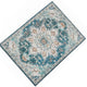 5x7 Retro Medium Area Rug | Beige Blue Vintage Persian Floral Pattern