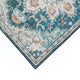 5x7 Retro Medium Area Rug | Beige Blue Vintage Persian Floral Pattern