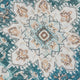 5x7 Retro Medium Area Rug | Beige Blue Vintage Persian Floral Pattern