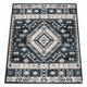 Jena 8x10 Extra Large Area Rug | Persian Geometric Design | Black Blue