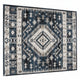 Jena 8x10 Extra Large Area Rug | Persian Geometric Design | Black Blue