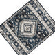 Jena 8x10 Extra Large Area Rug | Persian Geometric Design | Black Blue