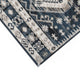 Jena 8x10 Extra Large Area Rug | Persian Geometric Design | Black Blue