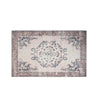 5x7 Vintage Medium Area Rug | Antique Brassy White Persian Floral Pattern