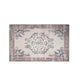 5x7 Vintage Medium Area Rug | Antique Brassy White Persian Floral Pattern