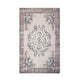5x7 Vintage Medium Area Rug | Antique Brassy White Persian Floral Pattern