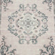 5x7 Vintage Medium Area Rug | Antique Brassy White Persian Floral Pattern