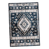 Jena 6x9 Large Area Rug | Persian Geometric Design | Modern Retro Black Blue