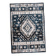 Jena 6x9 Large Area Rug | Persian Geometric Design | Modern Retro Black Blue