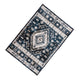 Jena 6x9 Large Area Rug | Persian Geometric Design | Modern Retro Black Blue