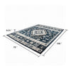 Jena 6x9 Large Area Rug | Persian Geometric Design | Modern Retro Black Blue
